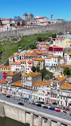 Porto Skyline At Porto In Porto District Portugal. Downtown Landscape. Cultural Heritage. Old Town Scenery. Porto Skyline In Portugal. Portugal Skyline. Travel Landscape.