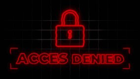 Animated Access Denied with Padlock Icon Vhs Retro Screen - Powered by Shutterstock - Get 15% off with code: PIKWIZARD15