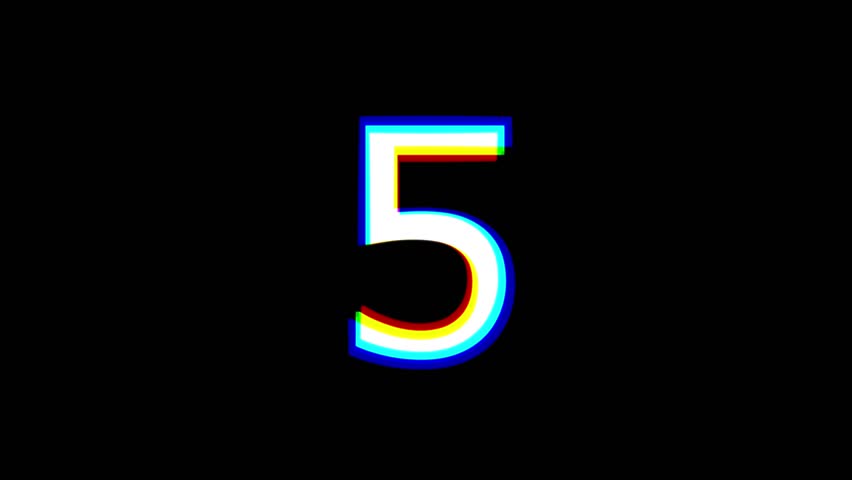 Animated Glitch Countdown to Lets Go Title with RGB Split Chromatic Aberration Effect