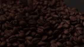 Slow motion coffee beans, brown roasted coffee bean ingredients coffee drinks  - Powered by Shutterstock - Get 15% off with code: PIKWIZARD15