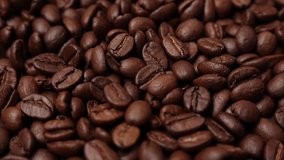 Slow motion coffee beans, brown roasted coffee bean ingredients coffee drinks  - Powered by Shutterstock - Get 15% off with code: PIKWIZARD15