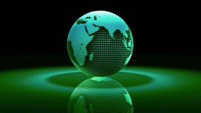 Rotating digital green earth globe background with futuristic world technology style - Powered by Shutterstock - Get 15% off with code: PIKWIZARD15