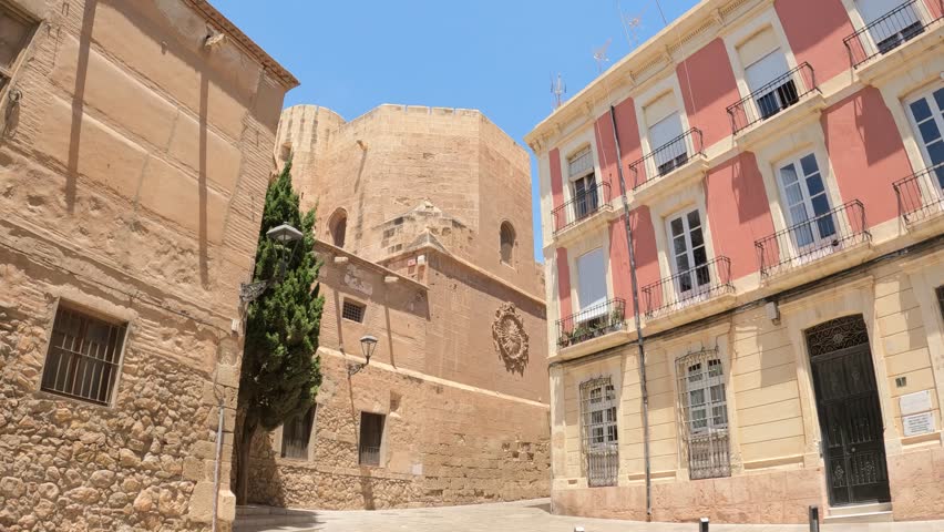 spanish buildings and architecture in Almeria city Spain