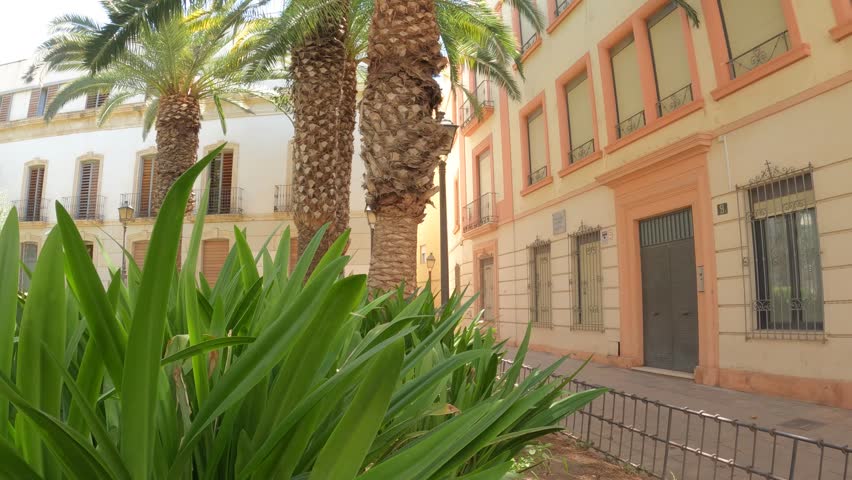 spanish buildings and architecture in Almeria city Spain