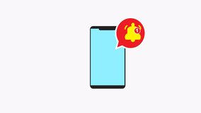 Smartphone alert with new message symbol suitable for communication concepts. Perfect for web designs, social media posts, and digital content. - Powered by Shutterstock - Get 15% off with code: PIKWIZARD15