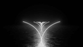 Neon light trails converging dynamically on dark concrete surface, creating mesmerizing geometric patterns with luminous energy and futuristic visual intensity - Powered by Shutterstock - Get 15% off with code: PIKWIZARD15