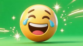 A 3D render of the laughing emoji with tears of joy. Perfect for social media, messaging, and expressing happiness. Use this fun emoji to brighten your day! Enjoy! - Powered by Shutterstock - Get 15% off with code: PIKWIZARD15