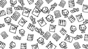 Back to school doodle globes calculators math tests abc abacus sketched in black lines scream schools back. Suitable for educational designs. - Powered by Shutterstock - Get 15% off with code: PIKWIZARD15
