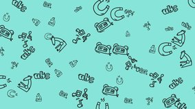 Seamless Education Doodle Pattern Animation on Light Blue Background - Powered by Shutterstock - Get 15% off with code: PIKWIZARD15