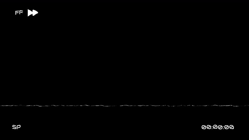 Fast Forward VHS Style Overlay. Noise Artifacts TV Screen No Signal, Defect Artifacts Effect.