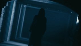 Scary dead Creature Ghost walking threw corridors with light setup Helloween style 4K - Powered by Shutterstock - Get 15% off with code: PIKWIZARD15