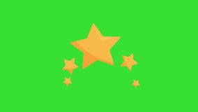 Golden Five-Point Star Green Screen Overlay for Achievement 2D Animation on green screen background (Chroma key) - Powered by Shutterstock - Get 15% off with code: PIKWIZARD15