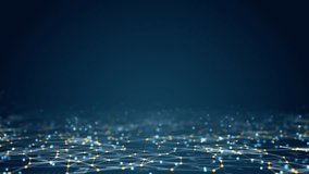 Motion graphic of AI and brain icons floating in digital interface with tech grid and loop - Powered by Shutterstock - Get 15% off with code: PIKWIZARD15