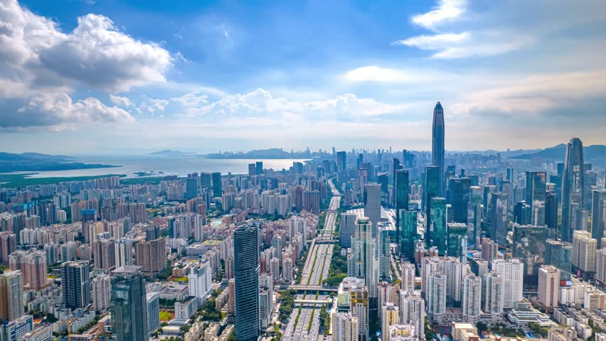 Stunning aerial view of Shenzhen