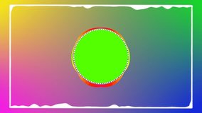 Circular interface audio waves music sound audio spectrum equalizer, audio frequency sound waves, sound wave equalizer animation, audio circle wave with green screen and gradient color background, 4k. - Powered by Shutterstock - Get 15% off with code: PIKWIZARD15