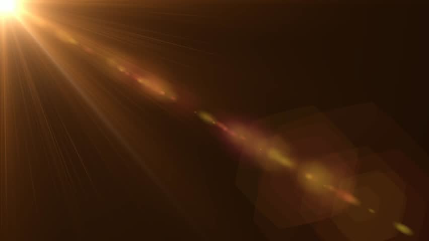 A 10 second loop of abstract light rays emanating from a center light source over a starry backgroud