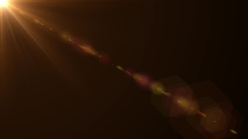 A 10 second loop of abstract light rays emanating from a center light source over a starry backgroud