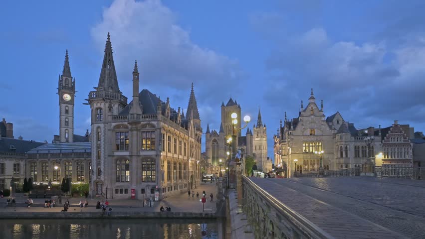 Evening View of beautiful Ghent - Belgium