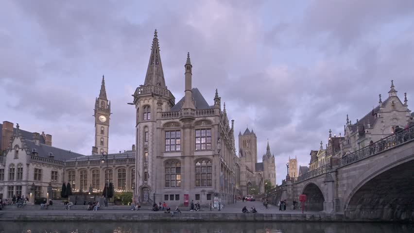 Evening View of beautiful Ghent - Belgium