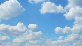 White cumulus clouds move across the blue sky. Meteorological background. - Powered by Shutterstock - Get 15% off with code: PIKWIZARD15
