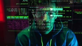 male scammer or male hacker wearing a mask typing code to steal money and data in the system is a cyber crime. - Powered by Shutterstock - Get 15% off with code: PIKWIZARD15