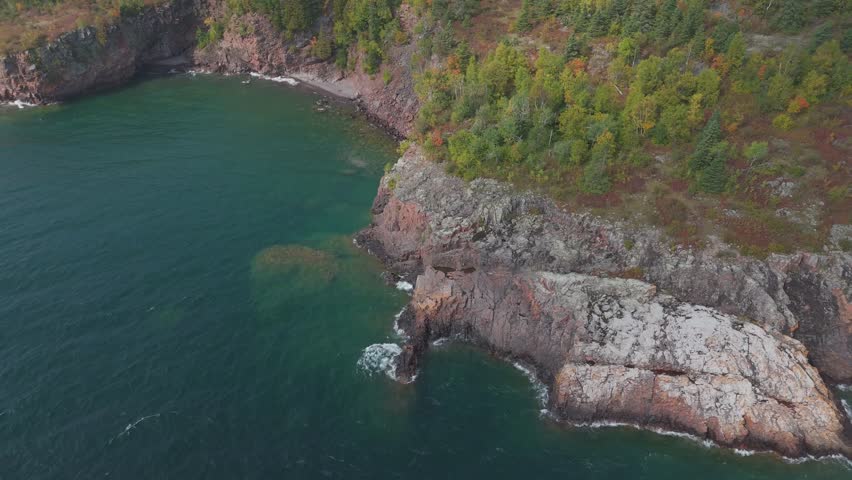North Shore of Lake Superior, Minnesota. Fly over