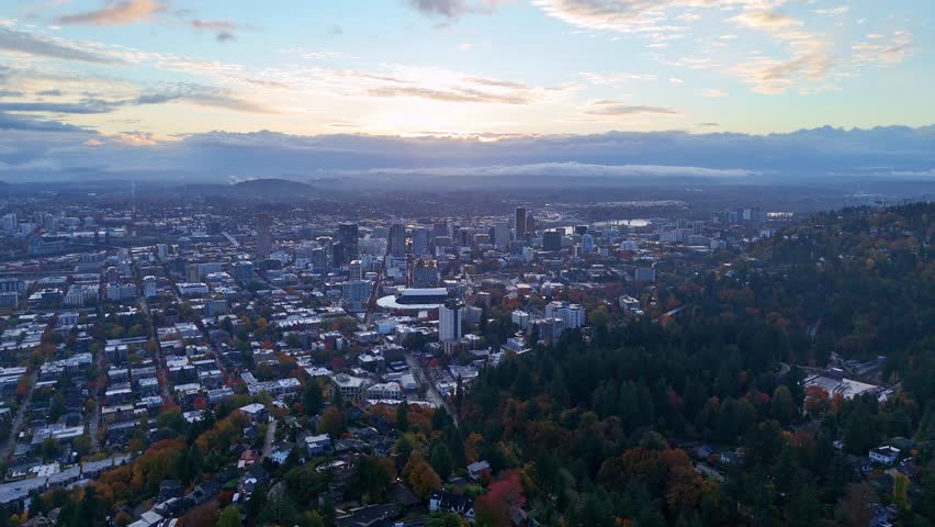 Aerial view of Portland