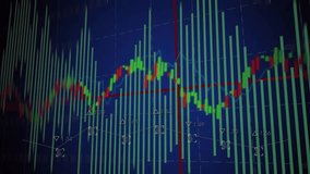Financial data and stock market analysis animation over blue background 4k - Powered by Shutterstock - Get 15% off with code: PIKWIZARD15