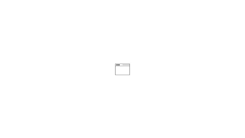 Ad blocker concept depicted within a web browser window on a clean white background. Clean design ad blocker concept with browser animation. Web browser interface with ad blocker symbol animated.