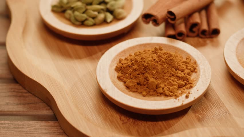 Indian asian spices mix, cardamom, cloves, curry, curcuma, Authentic Spice Collection: Indian and Asian Food Spices Set the Stage for Culinary Creativity