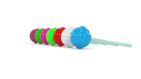 colorful lollipops on white background. 3d and computer rendering animation video with 4k resolution. - Powered by Shutterstock - Get 15% off with code: PIKWIZARD15