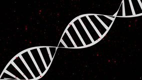 Double helix structure DNA molecule animation in neon line biology science concept background.White DNA Double Helix Isolated - Powered by Shutterstock - Get 15% off with code: PIKWIZARD15