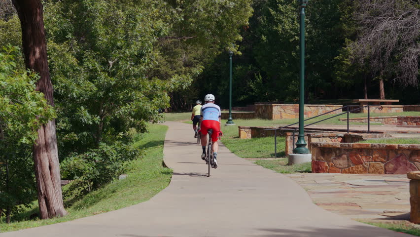 Bike Riders at Turtle Creek Park in Dallas, Texas