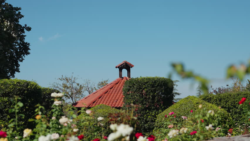 Flower garden and gazebo in Dallas, Texas