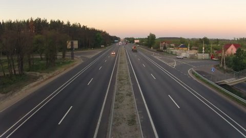 road traffic in freeway