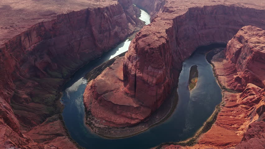 Colorado River Horseshoe Bend Arizona USA Drone Aerial View