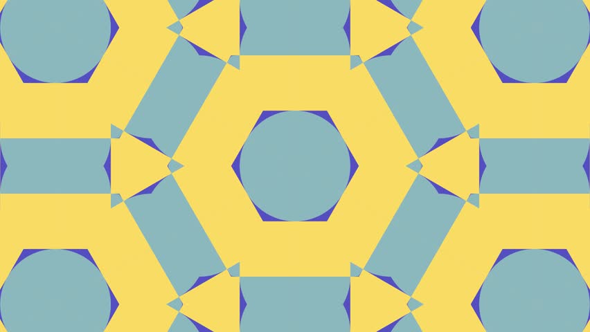 Abstract flat mandala kaleidoscope animation — geometric hexagonal symmetry background with continuous rotation and seamless pattern motion - Powered by Shutterstock - Get 15% off with code: PIKWIZARD15