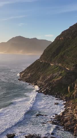 Noordhoek Beach At Cape Town In Western Cape South Africa. Amazing Beach Scene. Coastal Lake. Cape Town At Western Cape South Africa. Tourism Travel. Stunning Skyline.