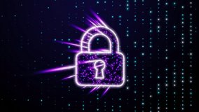 Digital padlock animation for metaverse and Web3 security concepts showing protection of virtual assets and private NFT wallet collections. 3D Illustration - Powered by Shutterstock - Get 15% off with code: PIKWIZARD15