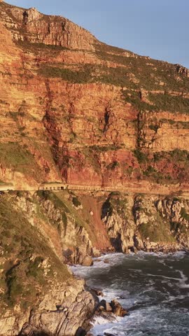 Chapmans Peak Drive At Cape Town In Western Cape South Africa. Table Mountain National Park. Coastal Road. Cape Town At Western Cape South Africa. Tourism Travel. Stunning Skyline.