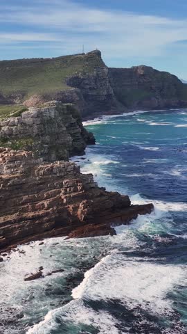 Famous Cape Of Good Hope At Cape Town In South Africa. Table Mountain National Park. Famous Cape Of Good Hope. Cape Town At South Africa. Tourism Travel. Paradisiac Skyline.