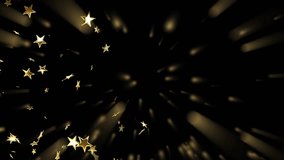 Golden star group emerging from left, racing inward then drifting and fading creating cosmic scene. Galaxy, cosmos, animation, digital art, celestial, space, mystic - Powered by Shutterstock - Get 15% off with code: PIKWIZARD15