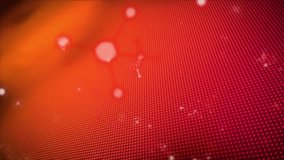 Initial snowflake drifting down starting flakes cascading over orange gradient grid for snowfall. Winter, snowfall, animation, cold, atmospheric, digital, abstract - Powered by Shutterstock - Get 15% off with code: PIKWIZARD15