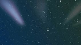 At opening three aurora pillars descending pulsing illustrating rippling lights against starry sky. Aurora, light show, celestial, nightscape, cosmic, vibrant, luminescent - Powered by Shutterstock - Get 15% off with code: PIKWIZARD15