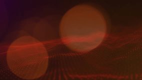 Lens flares drifting, fading into pulsing red dot wave with white particles descending for design. Abstract, digital, futuristic, motion, energy, technology, vibrant - Powered by Shutterstock - Get 15% off with code: PIKWIZARD15