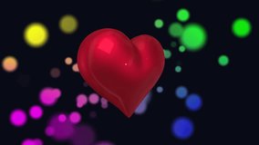 After appearing at center heart rotating pulsing tilting turning while lights drifting into balance. Heart, digital art, motion, abstract, vibrant, futuristic, illumination - Powered by Shutterstock - Get 15% off with code: PIKWIZARD15