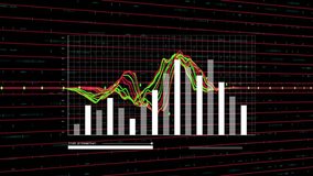 Financial data analysis animation over fluctuating bar and line graphs 4k - Powered by Shutterstock - Get 15% off with code: PIKWIZARD15
