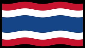 Animated stock market candlestick chart grows over Thailand flag with iconic landmark silhouettes, black background - Powered by Shutterstock - Get 15% off with code: PIKWIZARD15