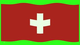 Rising bar graph animation overlays waving Swiss flag, with smooth transitions and vibrant color contrast - Powered by Shutterstock - Get 15% off with code: PIKWIZARD15