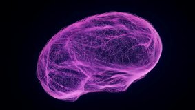 Abstract glowing pink brain structure with intricate neural network patterns on a dark background - Powered by Shutterstock - Get 15% off with code: PIKWIZARD15